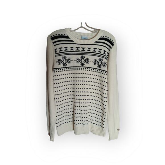 Columbia Sportswear Fair Isle Sweater Cotton/Wool Blend Medium - Picture 1 of 4